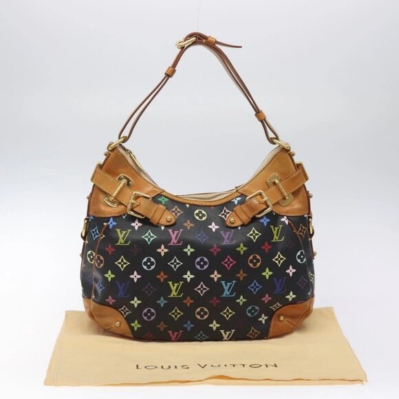 LOUIS VUITTON Monogram Multicolor Greta Shoulder Bag Black - Picture 14 of 16
